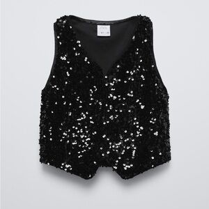 NWT Zara sequin vest size xs